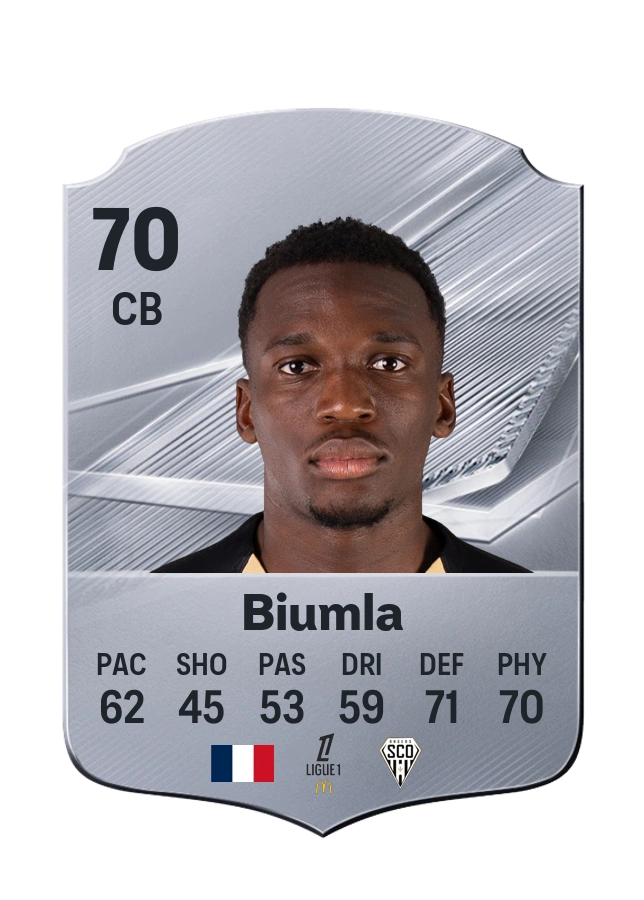 Emmanuel Biumla, Common kartı, reyting 70