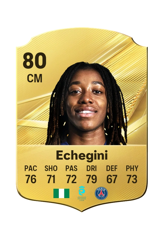 Jennifer Echegini, Common card, rated 80