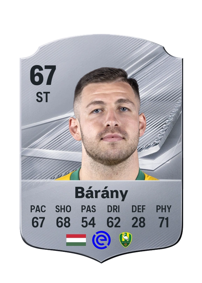 Donát Bárány, Common card, rated 67