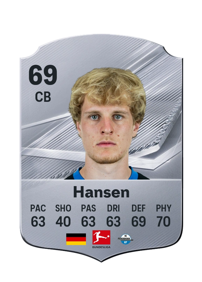 Mattes Hansen, Common card, rated 69