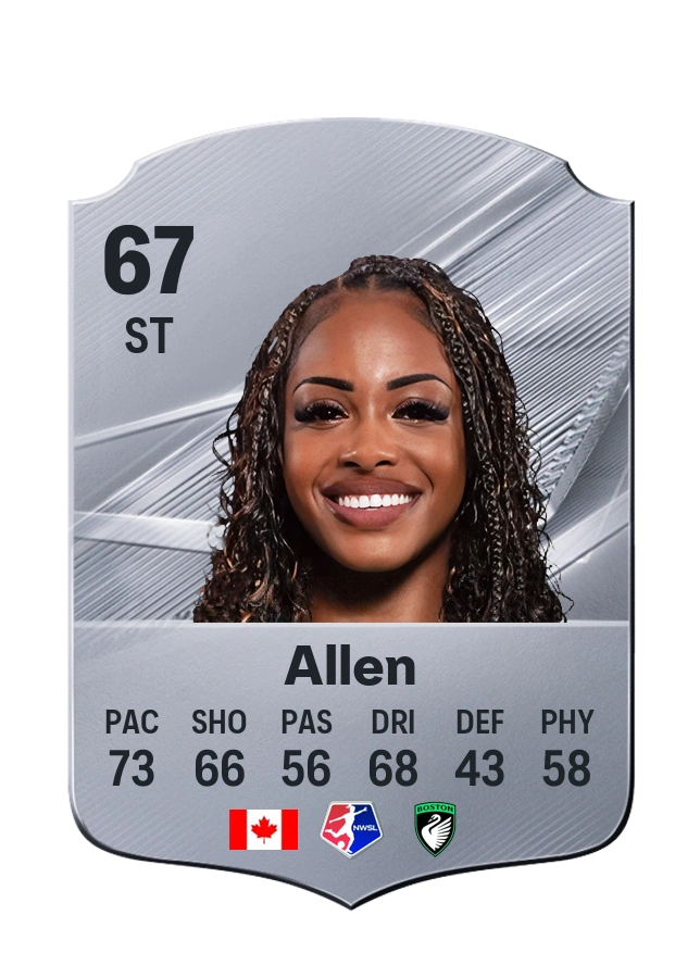 Amanda Allen, Common card, rated 67