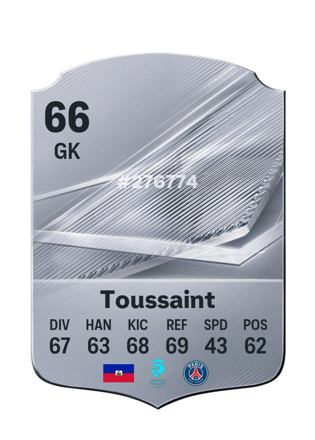 Océane Toussaint, Common card, rated 66