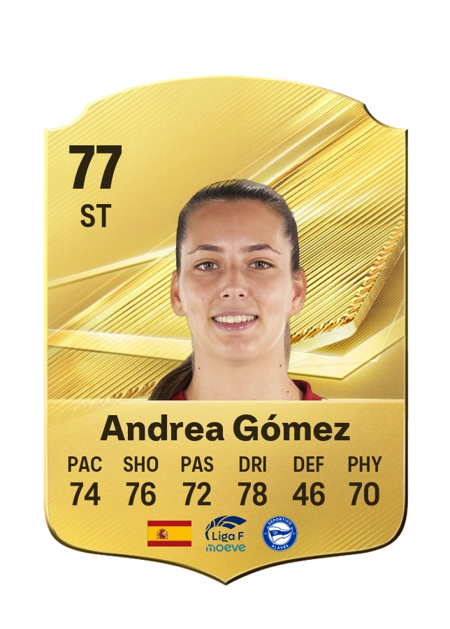 Andrea Gómez، بطاقة Common، بتقييم 77