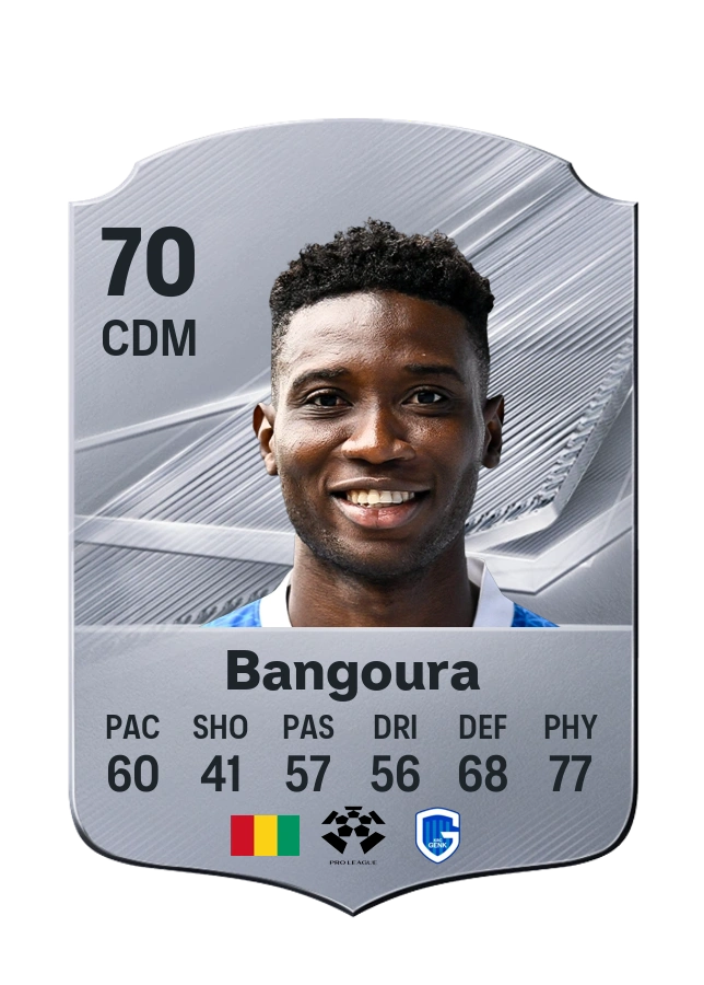 Carta Common de Ibrahima Sory Bangoura, valoración 70