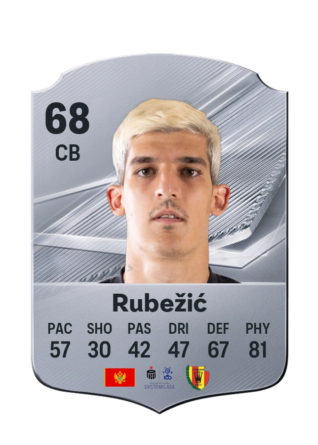 Slobodan Rubežić, Common card, rated 68