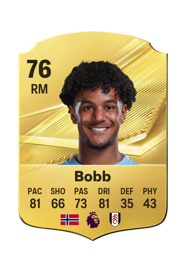Oscar Bobb, Common card, rated 76