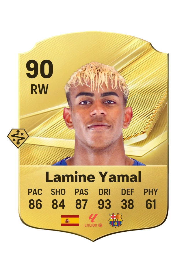 Lamine Yamal, karta Common, ocena 90