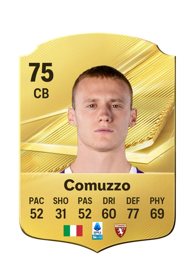 Pietro Comuzzo, Common card, rated 75