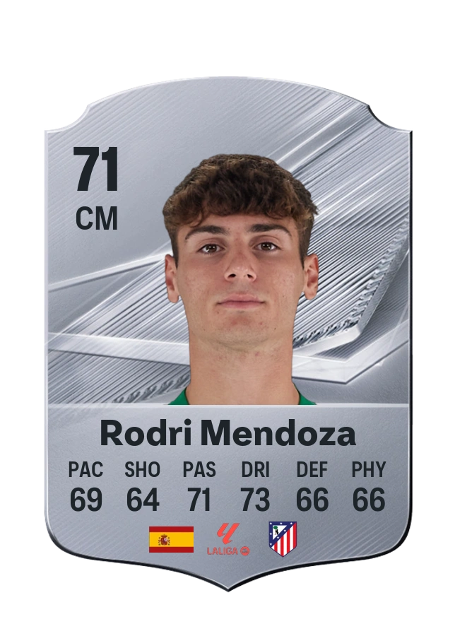 Rodri Mendoza, Common card, rated 71