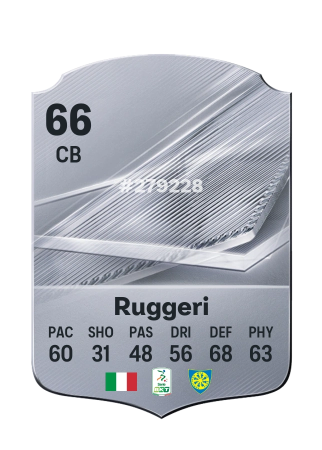 Fabio Andrea Ruggeri, Common card, rated 66