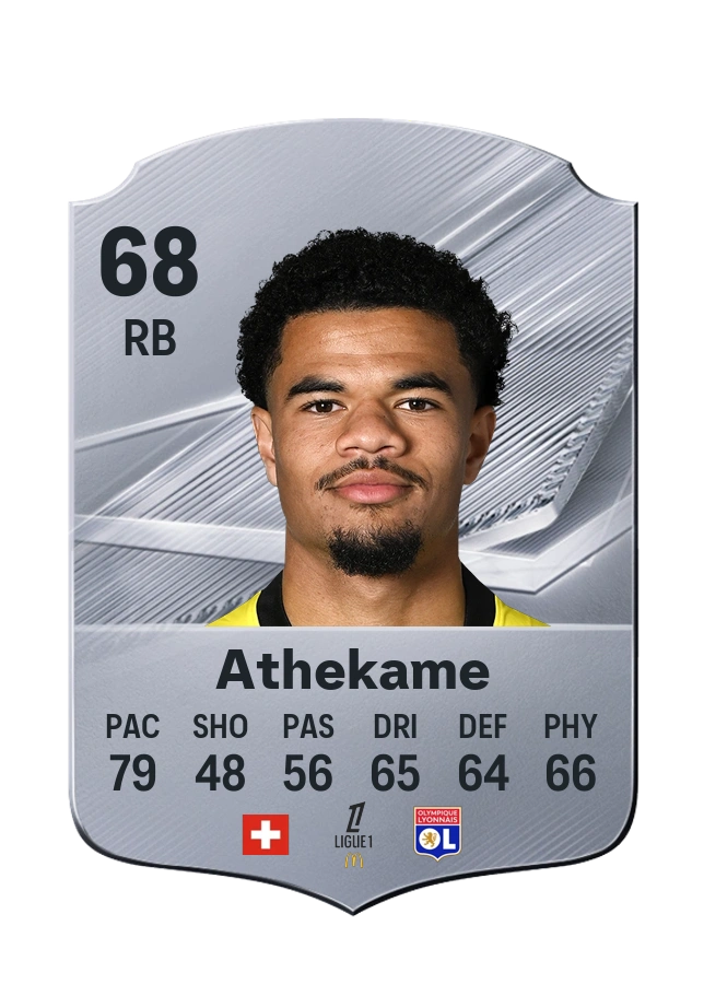 Zachary Athekame, Common card, rated 68