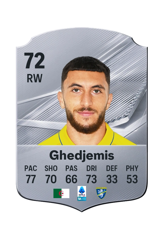 Farès Ghedjemis, Common card, rated 72