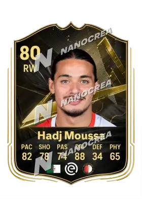Team of the Week-Karte von Anis Hadj Moussa, Wertung 80
