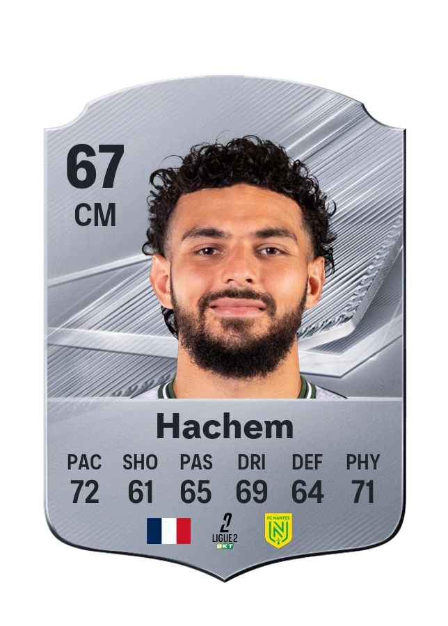 Ryad Hachem, Common card, rated 67