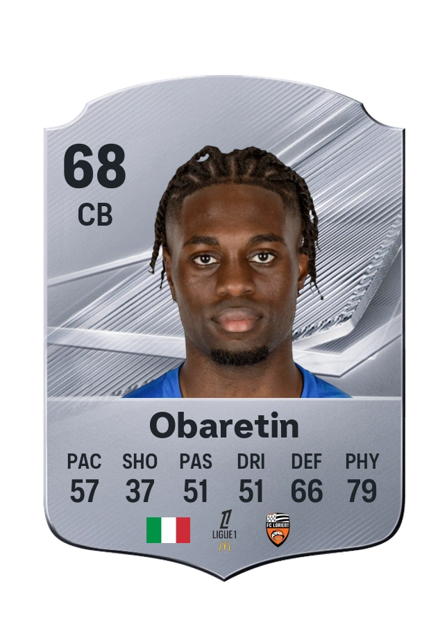 Nosa Edward Obaretin, Common card, rated 68