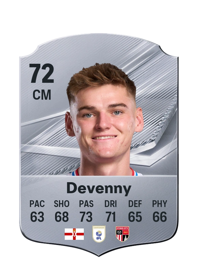 Justin Devenny, Common card, rated 72