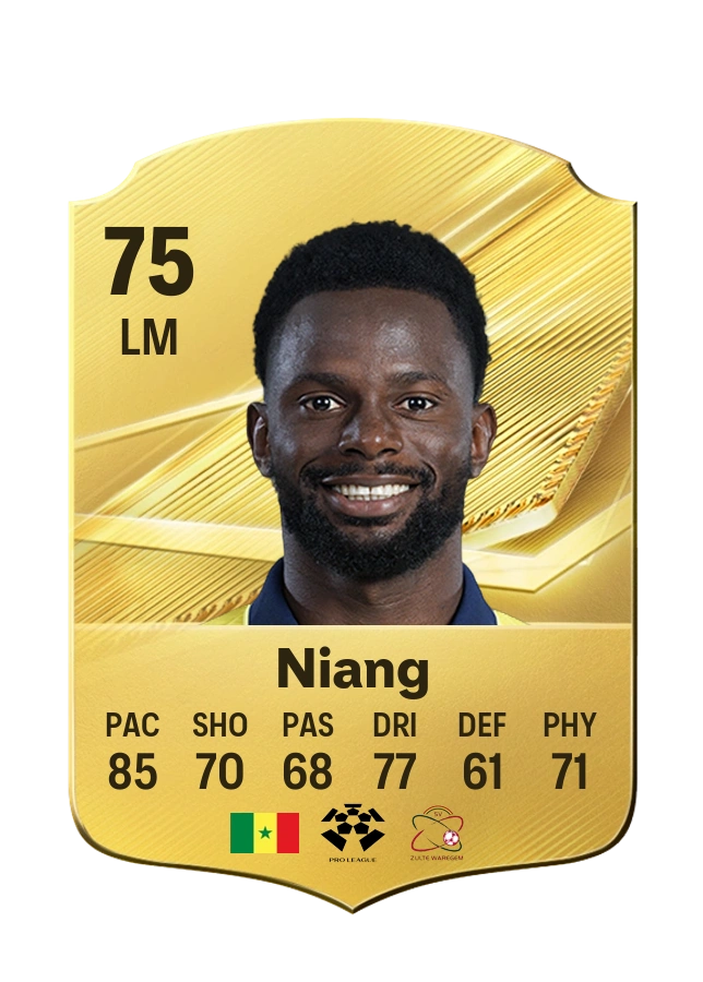Ousseynou Niang, Common-kaart, rating 75
