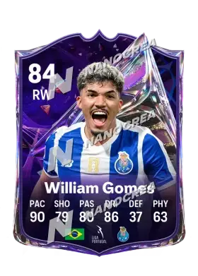 William Gomes, Future Stars card, rated 84