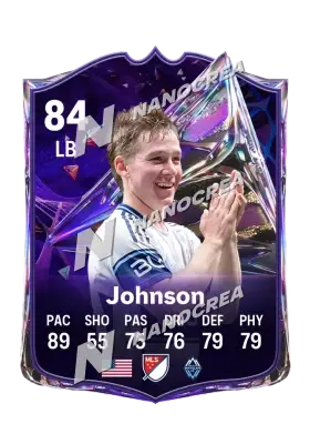 Tate Johnson, Future Stars card, rated 84