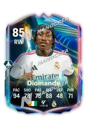 Yan Diomande, karta Ones to Watch, ocena 85