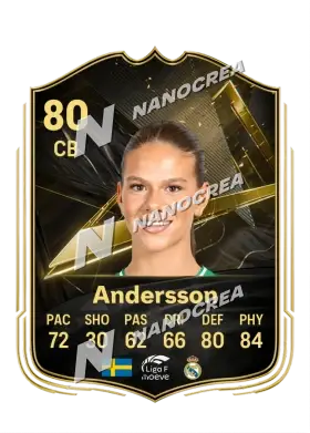 Bella Andersson, Team of the Week card, rated 80