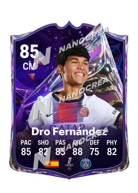 Dro Fernández, Future Stars card, rated 85