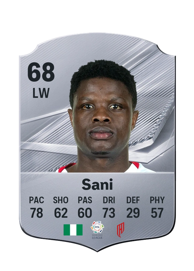 Suleman Sani, Common card, rated 68
