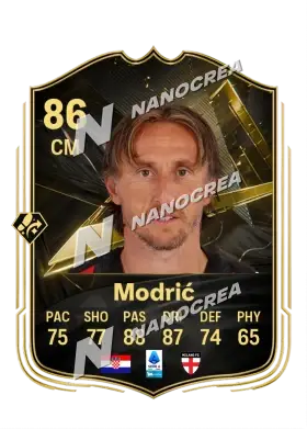Team of the Week-Karte von Luka Modrić, Wertung 86
