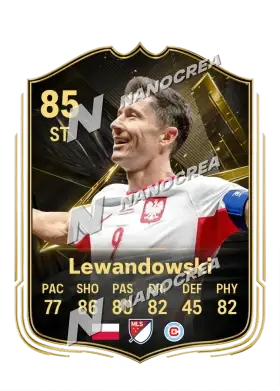 Team of the Week-Karte von Robert Lewandowski, Wertung 85