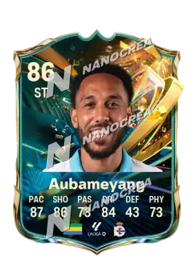 Pierre-Emerick Aubameyang, Destined for Glory card, rated 86