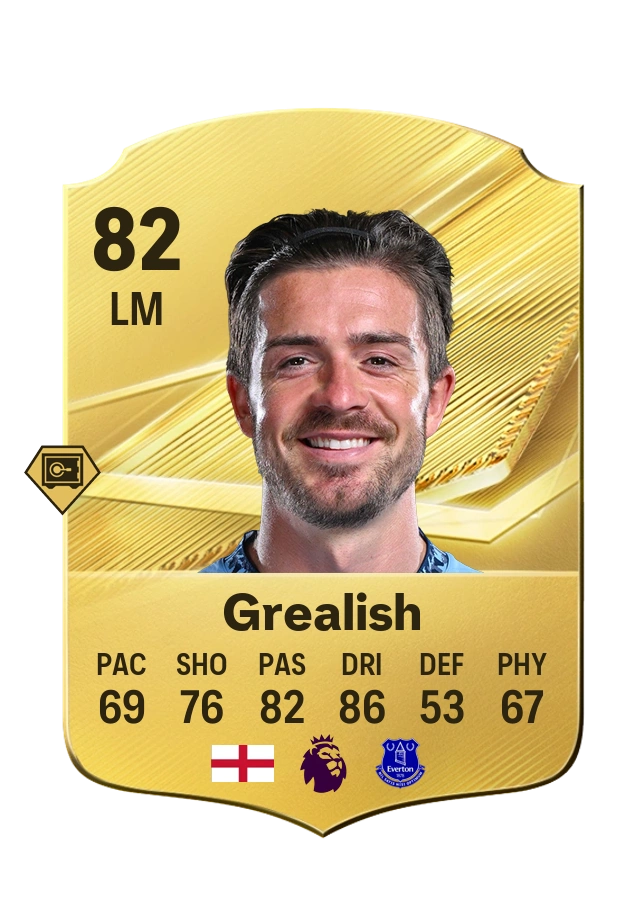 Carta Common di Jack Grealish, valutazione 82