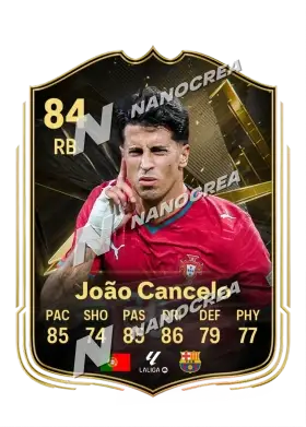 João Cancelo, Team of the Week card, rated 84