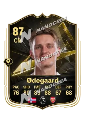 Martin Ødegaard, karta Team of the Week, ocena 87