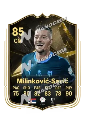 Team of the Week-Karte von Sergej Milinković-Savić, Wertung 85