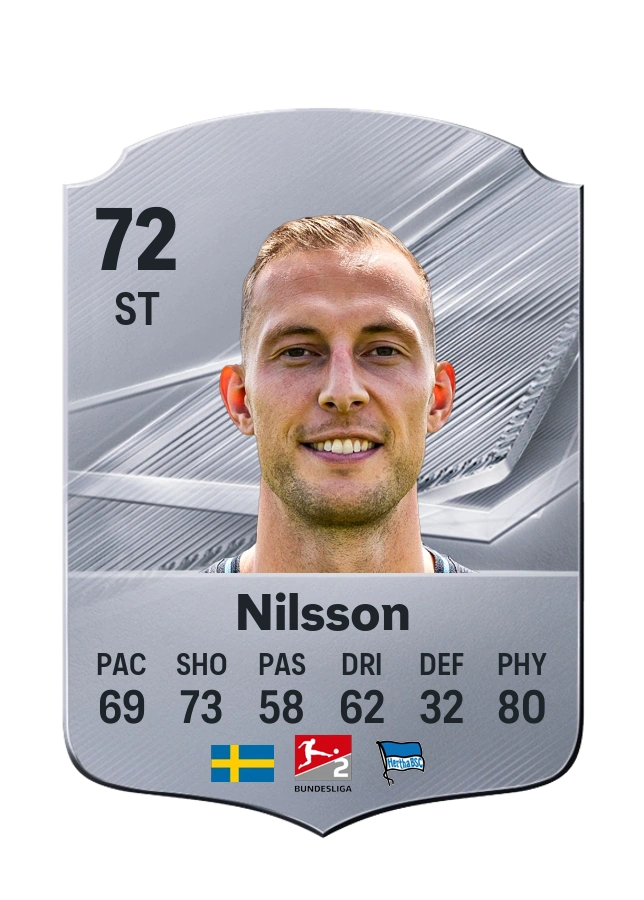 Gustaf Nilsson, Common kartı, reyting 72