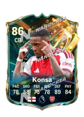 Carta Destined for Glory di Ezri Konsa, valutazione 86