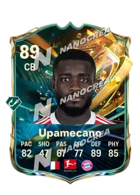 Dayot Upamecano, Destined for Glory card, rated 89