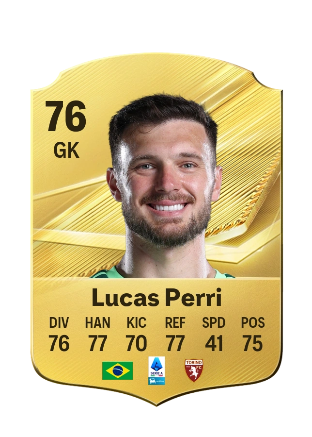 Lucas Perri, Common card, rated 76