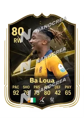 Adriel Ba Loua, Team of the Week card, rated 80