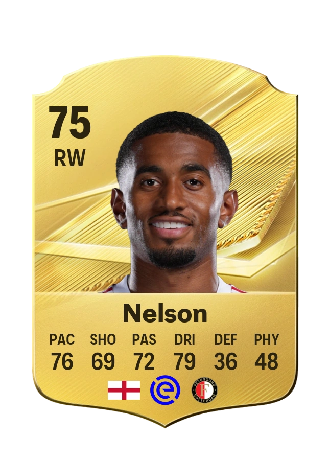 Reiss Nelson, Common card, rated 75