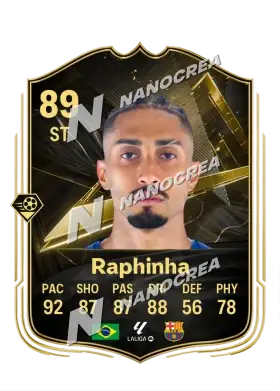 Team of the Week-Karte von Raphinha, Wertung 89