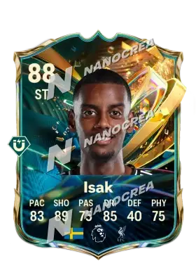 Alexander Isak, Destined for Glory card, rated 88