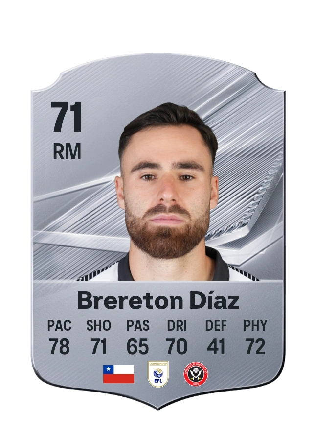 Carte Common de Ben Brereton Díaz, note 71
