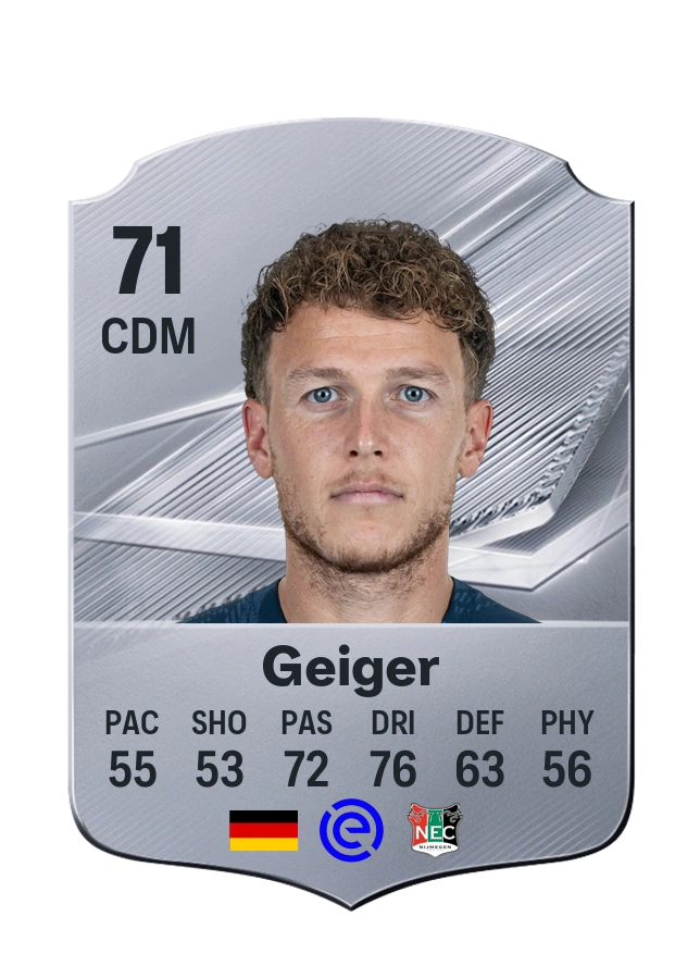 Dennis Geiger, Common card, rated 71