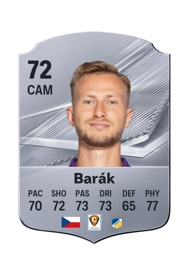 Antonín Barák, Common card, rated 72