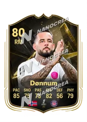 Aron Dønnum, Team of the Week card, rated 80