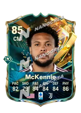 Carte Destined for Glory de Weston McKennie, note 85