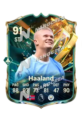Carta Destined for Glory di Erling Haaland, valutazione 91