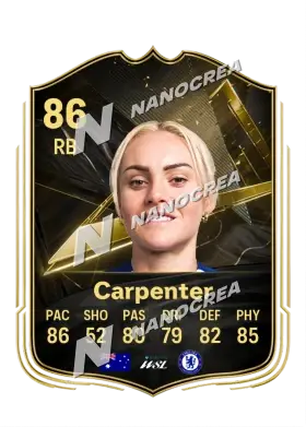 Team of the Week-Karte von Ellie Carpenter, Wertung 86