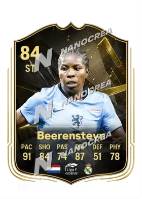 Team of the Week-Karte von Lineth Beerensteyn, Wertung 84